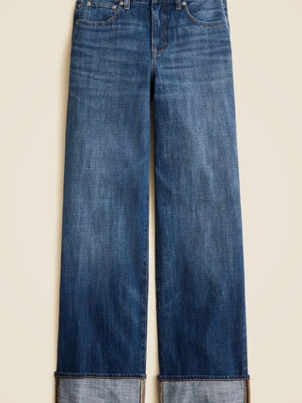 J. Crew Rigid Low Rise Wide-Leg Cuff  Jeans size 31 Regular